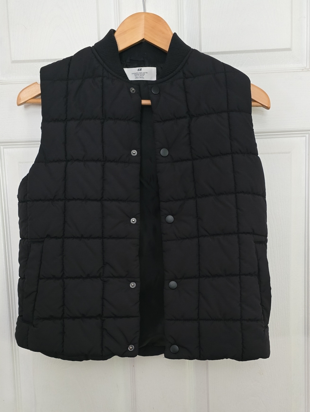 Boys' H&M Black Quilted Sleeveless Puffer Vest